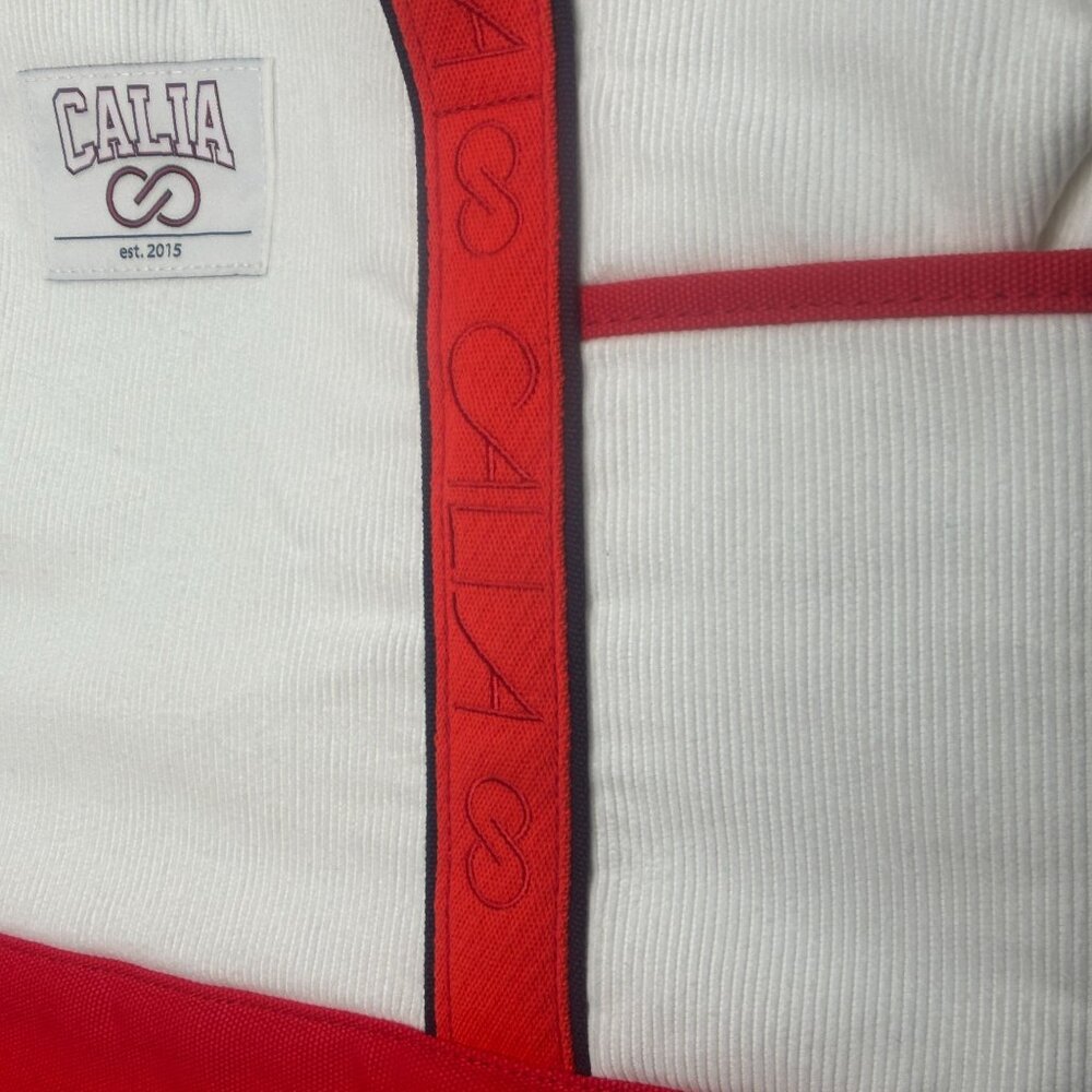 NWT CALIA Women's Anniversary Cord Tote Bag Cloud Cover Red White ONE SIZE - Picture 4 of 16